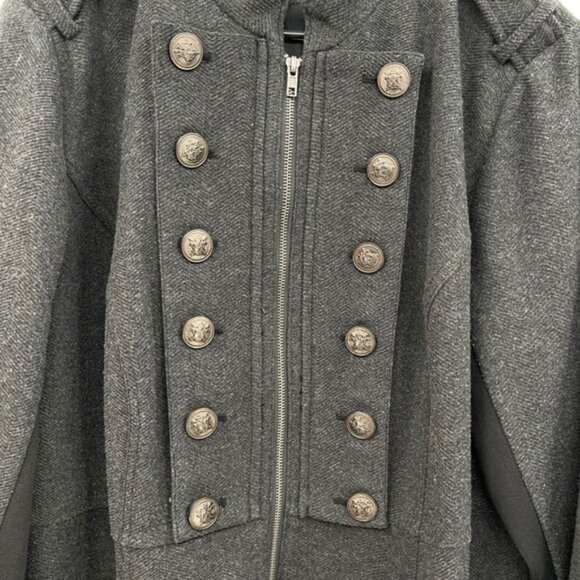 Torrid Womens Double Breasted Military Style Coat Dark Gray Size 3 - Picture 2 of 12